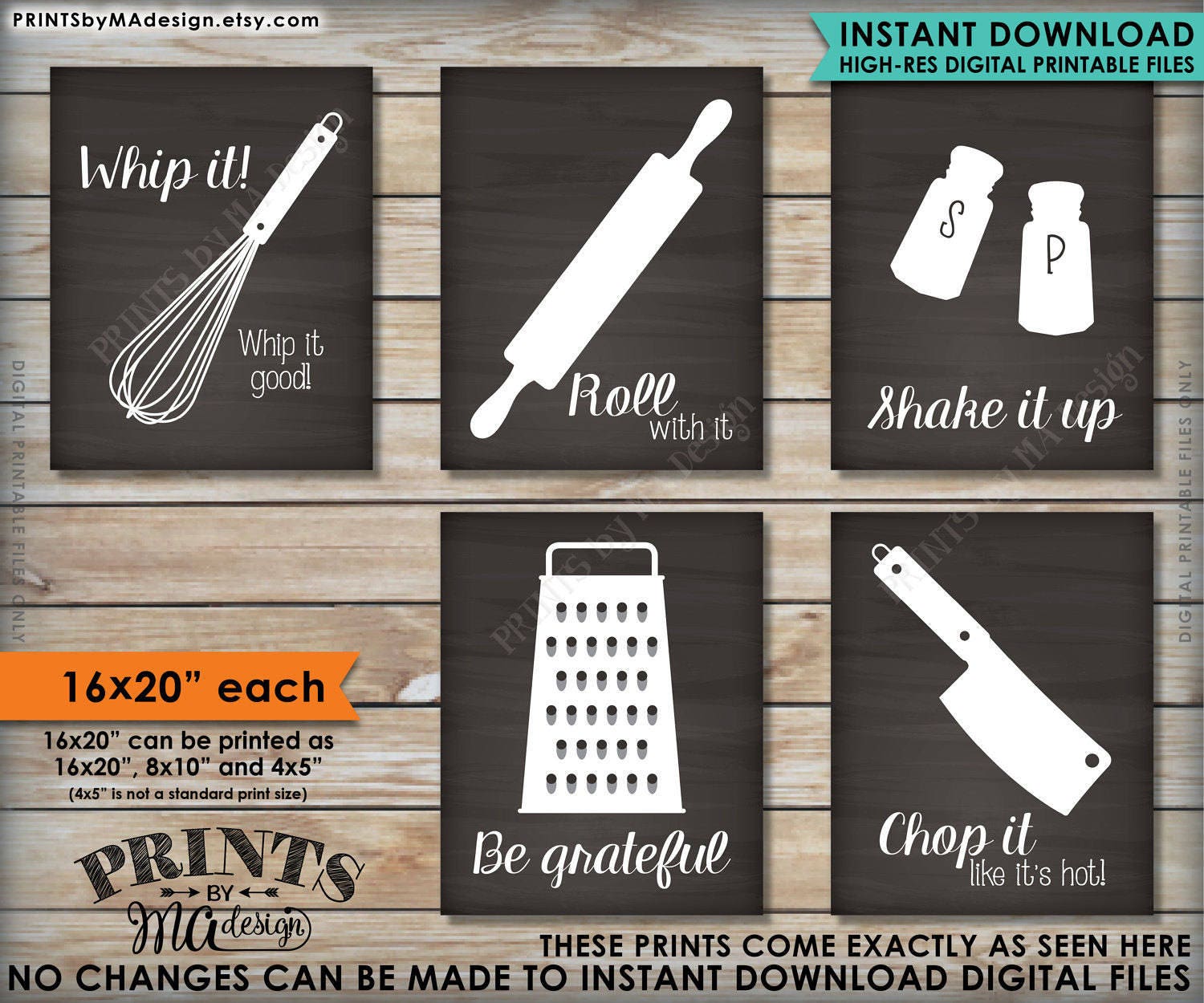 Funny Kitchen Signs, Kitchen Decor Utensil Art, Whip It Grateful Roll