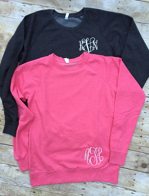 Womens Monogrammed Sweatshirt Monogram by HarryGirlCreations