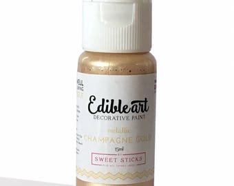 FAST SHIPPING!! Metallic Champagne Gold Edible Art Paint, Edible Food Color