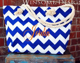 Monogram Tote-Monogram Bag-Beach Bag-Beach Tote-Monogrammed Tote-Monogrammed Bag-Monogrammed Beach Tote-Summer Tote-Bridesmaid Gift-Tote Bag