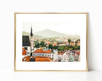 Travel Decor Art Prints, Fine Art Photography, Czech Gallery Wall Prints, Cesky Krumlov, Landscape Art Decor, Wall Prints