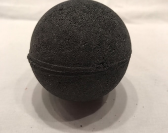Black Bath Bomb with Activated Charcoal, Detoxify your skin, Black water, No stains on skin or tub, abyss bath bomb, dark water, moisturing