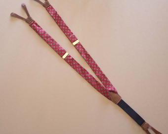 Suspenders Red Silk 70's Saks Fifth Avenue
