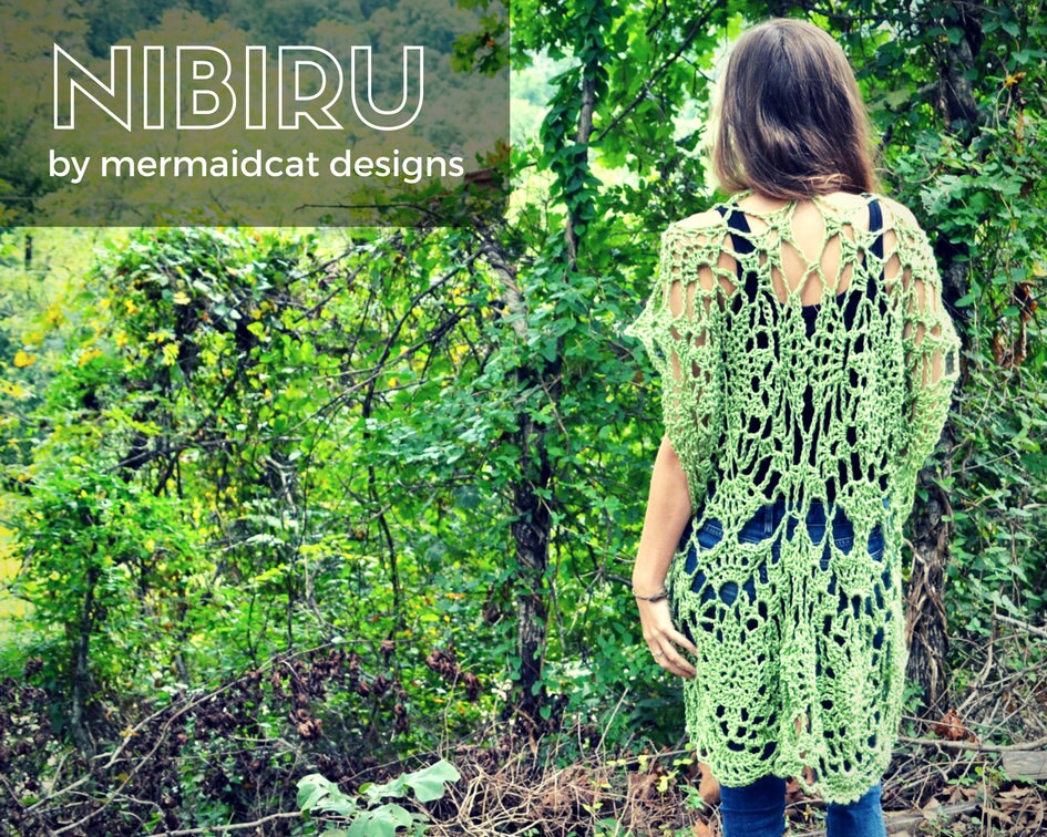 Crochet kimono short sleeve pattern Nibiru