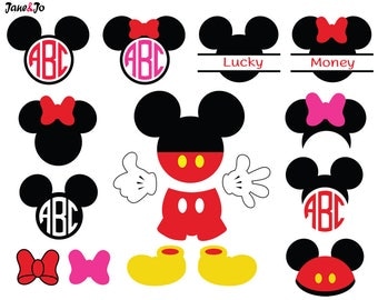 Mickey Svg,Mickey Mouse Svg,Mickey Monogram,Minnie Svg,Minnie Svg File,Mickey Silhouette Cricut,Mickey Svg Frame,Minnie Svg File,Mickey SVG