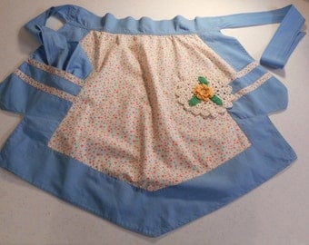Super Cute Vintage feed sack apron handmade 1930s