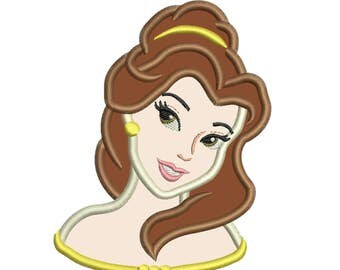 Belle applique machine embroidery designs, appliqué design 4"x4" 5"x7"and 6"x10"