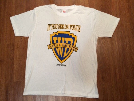 Vintage warn a brother t shirt mens medium 80s 90s warner