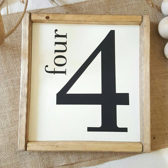 Custom number wall art custom family number by Neutralbydesign