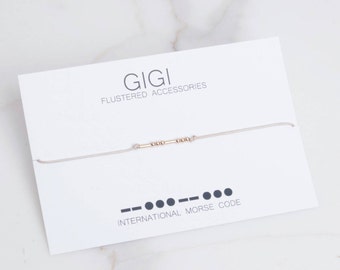 Gigi Morse Code Bracelet, Gigi Bracelet, Grandma Gift, Grandmother, Morse Code Bracelet,