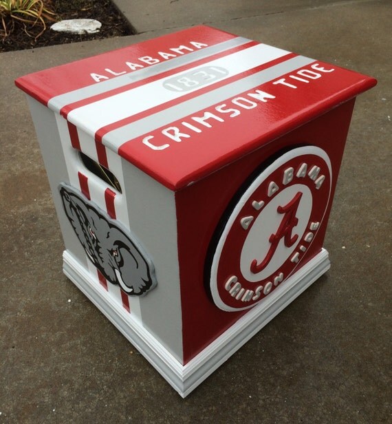 Alabama Crimson Tide Inspired storage box Alabama toy box