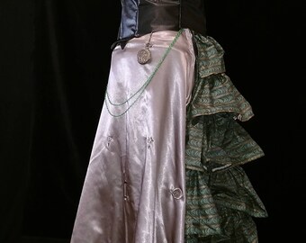 Beautiful Steam Punk inspired Bustle Skirt with Vest