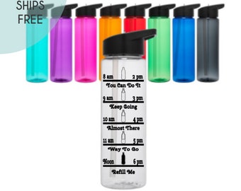 Water Bottle with Times - Several Colors - Water Bottle