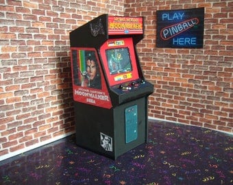 MICHAEL JACKSON MOONWALKER Arcade ~ Miniature Arcade Machine Model - 1/12th Scale