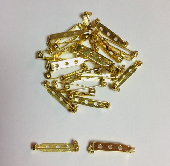 Golden Brooch Pins 27mm x 5mm For Jewellery Making