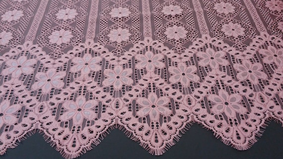 Lace fabric nude - French style, Gorgeous chantilly lace fabric from France