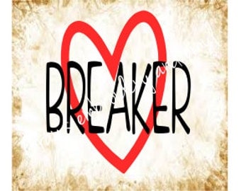 Heart breaker svg dxf