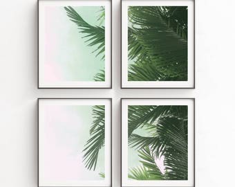 Poster Set | Tropical Leaf Print | Art Print | Wall Decor | Palm Leaves Print