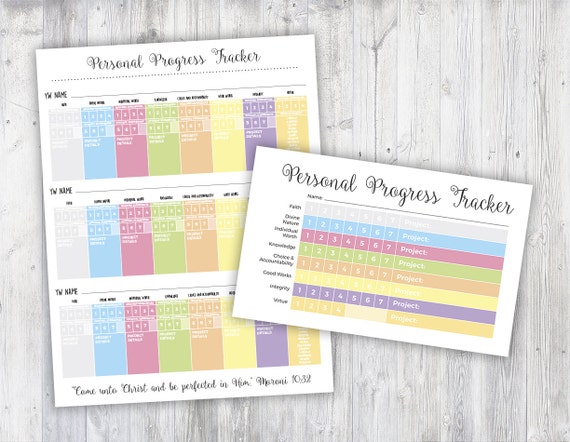 LDS Personal Progress Tracker for Young Women and YW Leaders