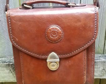 Vintage Oggi Domani Brown Leather Tote