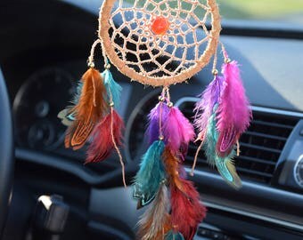 Colorful Car Dream Catcher, Car Accessories For Women |Men, Rear View Mirror Charm, Gift For Her Him