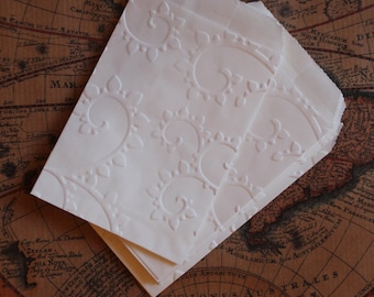 paper carrier bags 7 x 10 "confettata" embossed pattern