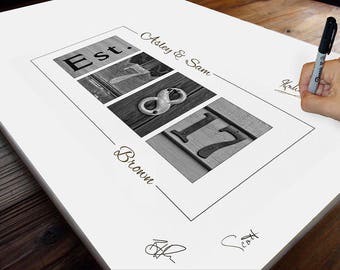 Wedding Guest Book Ideas Wedding Guest Book Alternative Wedding Guest Book Canvas 20 x 36 inches (200 to 300 signatures) Guestbook Pens