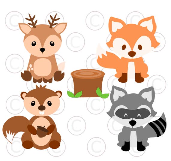 Cute Baby Woodland Forest Animals SVG Cut Files Deer Cut