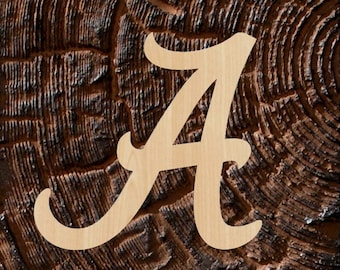 Alabama Font Letters - Wooden Letters - A to Z wood letters - Alabama Alphabet Cut Out - Wall hanging Letters - Initial Unfinished Unpainted