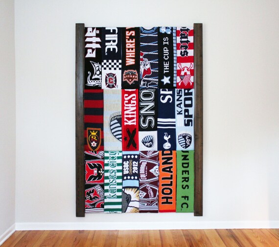 Bernabeu Soccer Scarf Display Rack Holds up to 18 7