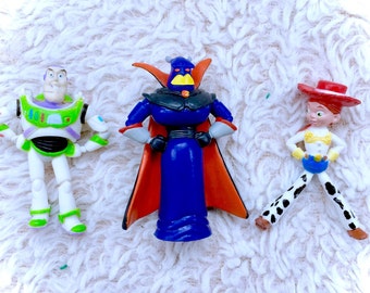 Toy Story PVC Mini Action Figures Lot Figurines Buzz Lightyear Zurg Jesse 90s Original Retro Classic Movies Woody Toys Kidcore Toywave 1990s
