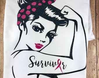 Breast Cancer Awareness Tshirt | Rosie Pin up | Rosie Breast Cancer Survivor | Breast Cancer Walk | Gift Ideas | Mothers Day Gift