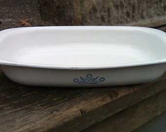 CORNING Ware ROASTER p 21 Blue Cornflower Roaster Casserole Baking Dish Baking Pan Lasagna Dish Vintage Bakeware Corningware Retro Kitchen
