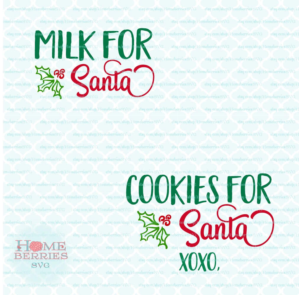 Download Customizable Cookies For Santa & Milk For Santa SVGs svg dxf