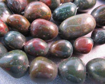 Bloodstone Nuggets Beads 18pcs