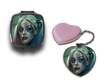 Harley Quinn Suicide Squad compatto trucco borsa specchio CM029