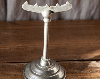 Old antique metal jewelry store display stand 9cm