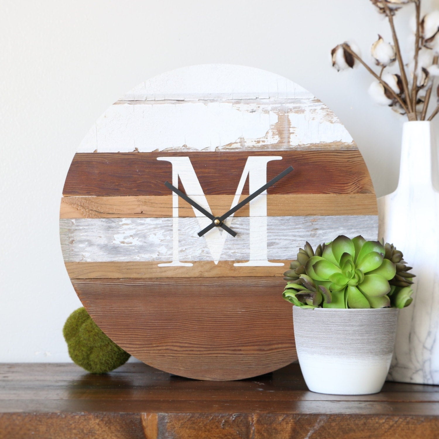 Wall clock. Wedding gift. Gifts for him. Custom name.