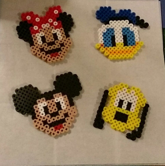 Mickey Mouse Minnie Mouse and Disney Perler Bead Sprites