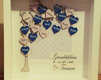Arched family tree framed