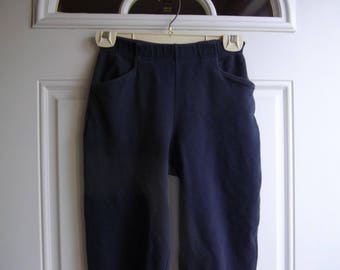 Dark Blue Two-Pocket Stirrup Pants by Lizsport, Size Small
