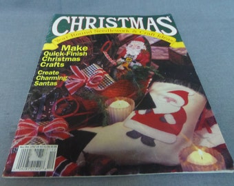 Christmas Crafts, Cross Stitch, Quilting, Crochet, Nov. Dec. 1992, Tree Topper, Snowflake Quilt, Crochet Angels and Snowflakes