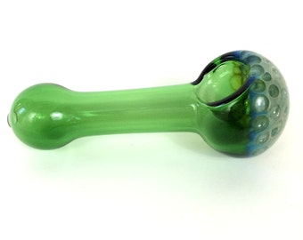Glass Pipe Green Honeycomb