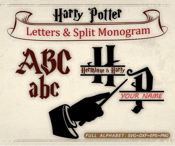 free harry potter font svg downloads