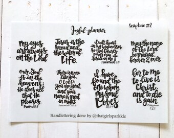 Scripture planner stickers on clear glossy paper church stickers Ready To Ship!