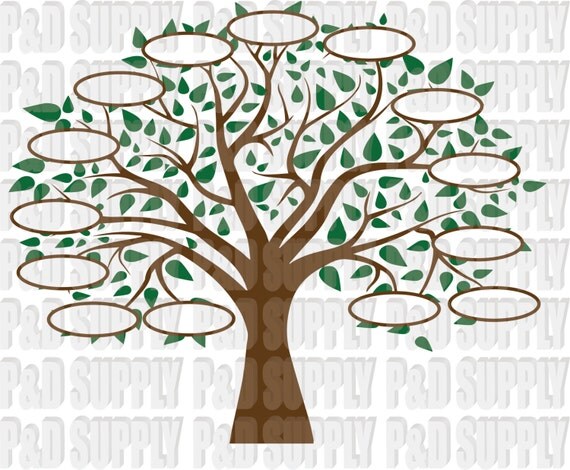 Family Tree 14 SVG DXF Digital cut file for cricut or