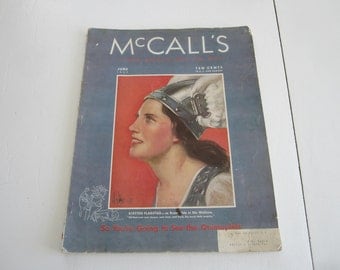 McCalls Magazine, 1937 McCalls, 1930s magazine, Dionne Quintuplets, Pre WWII Culture