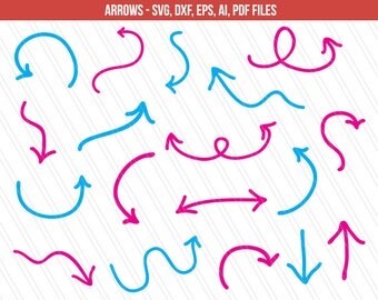 Arrow svg cutting files | DXF | Arrow vector | Arrow for printing | Arrow clipart | Hand drawn arrows | Cricut | eps,dxf,ai,svg,pdf