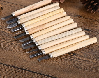 Craft / Soft Wood Carving Set of 12 - also great for wax & soap