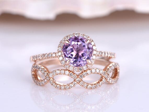 amethyst engagement ring sets amethyst engagement ring sets
